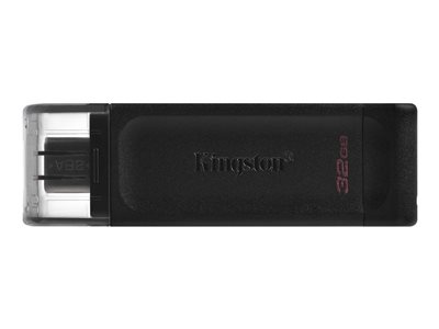 MEMORIA USB 32GB 3.2 (USB-C) GEN.1 KINGSTON, DATA TRAVELER 70 (NEGRO)
