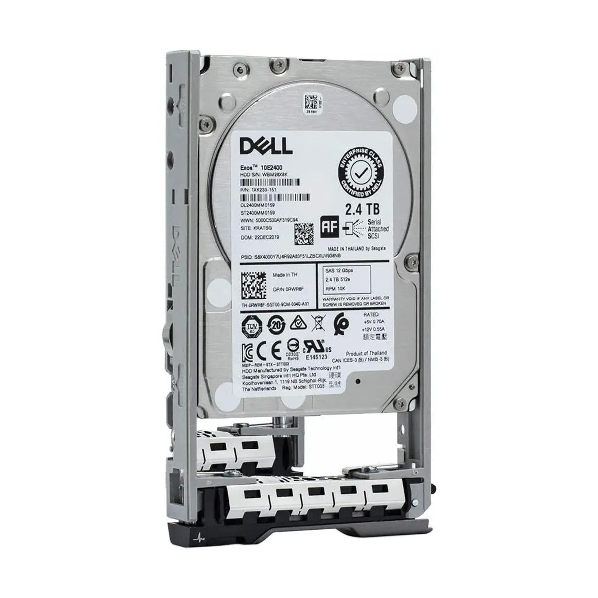 Interno 2.4TB Dell 401-ABHS – Hot-swap – 2.5″ – SAS 12Gb/s – rpm – para PowerEdge C6525, R240, R340, R440, R540, R6415, R6515, R6525, R7415, R7425, R7515, R7525 –