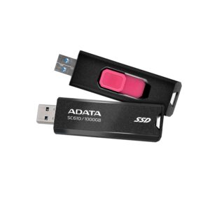 Memoria Flash SSD USB de 500GB - AData SC610 - SC610-500G-CBK/RD - USB 3.2