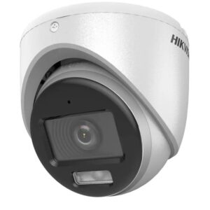 Cámara IP Turret Tipo Domo - Hikvision DS-2CE70DF0T-LPFS 2.8mm - 2MP - Híbrida - Color VU - IR 20M - Luz Blanca 20M