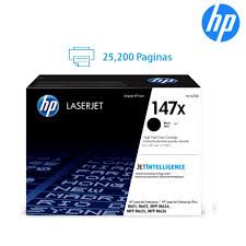 Cartucho de Tóner HP 147X Negro Alto Rendimiento - Para LaserJet Enterprise MFP M635; LaserJet Enterprise Flow MFP M634, MFP M635, MFP M636 - W1470X