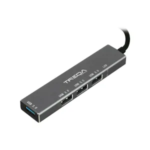 Hub TreQA USB 3.0 a 4 Puertos USB 3.0 - Plata - T304USB4P