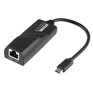 Adaptador USB Tipo C a RJ-45 - Argom - 15cm - Negro