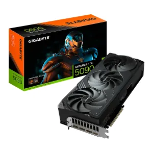 Tarjeta de Video Gigabyte GeForce RTX-5090 WORKFORCE OC  32GB 512BIT GDDR7 HDMI 3DP 3Vent.PCIe 5.0 GV-N5090WF3OC-32GD